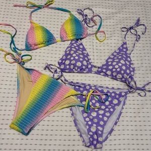 *SOLD* 
GUC 2 Pairs Pink Lily Bikinis! Large, Bundle of 2!
